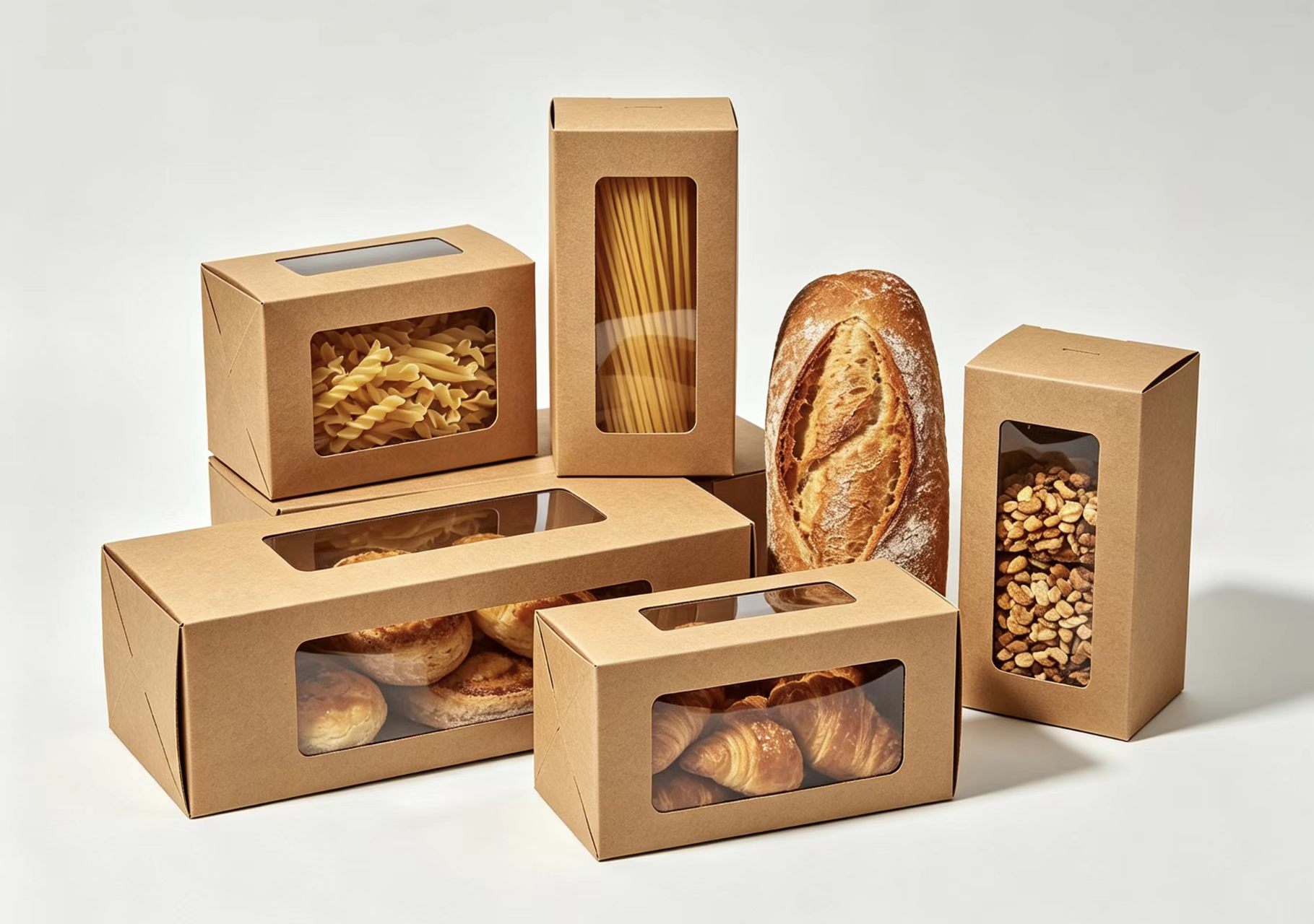 Food kraft window boxes